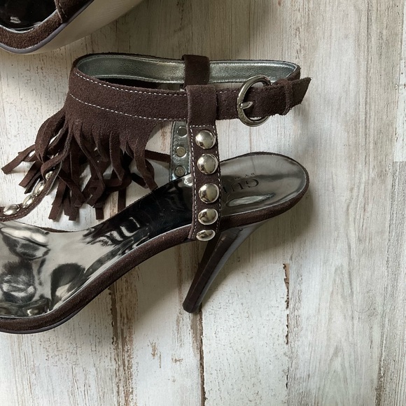 GUESS by Marciana Galiena Fringe Heel Sandals - Picture 8 of 11